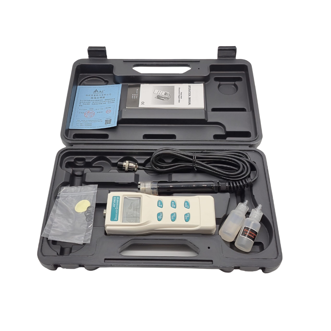 AZ-8403 Portable Digital Dissolved Oxygen (DO) Meter – Handheld Water Quality Tester with Temperature Compensation, Backlit Display & Replaceable Probe. Suitable for Agricultural Production Farms, Aquaculture, Labs, Hydroponics