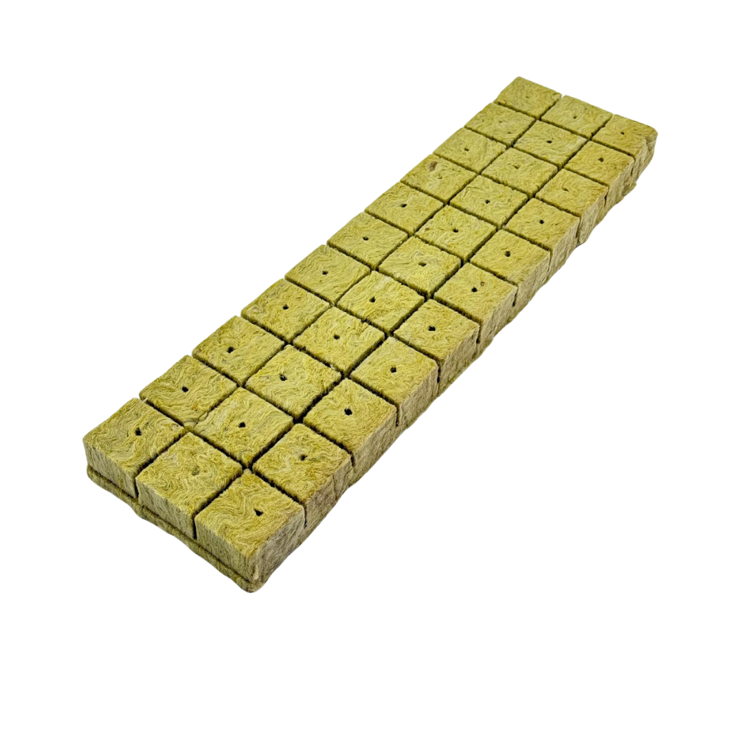 Hydroponic Rockwool Cubes, 50mm x 50mm x 40mm, 33 Cubes per Sheet/Ideal for Hydroponic Systems, Seed Starting, and Root Development