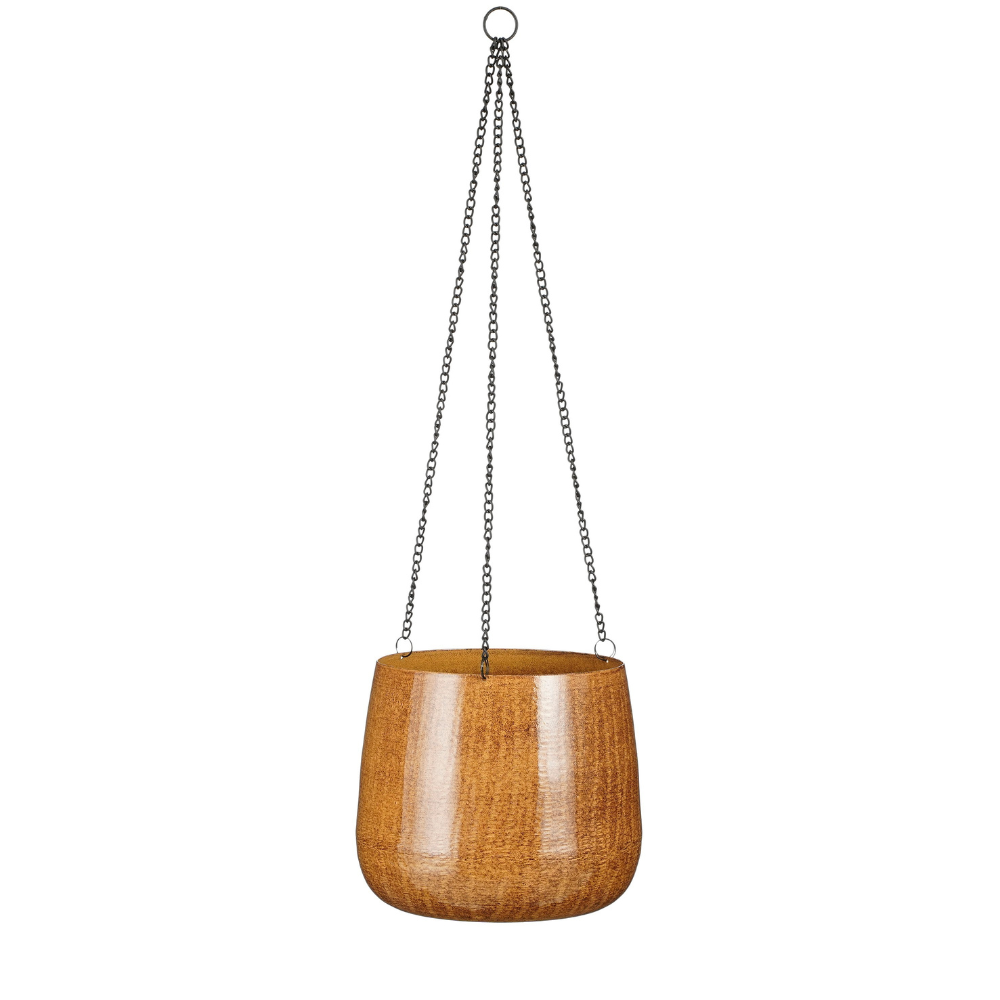 Benson Hanging Pot Planter (L) - Brown