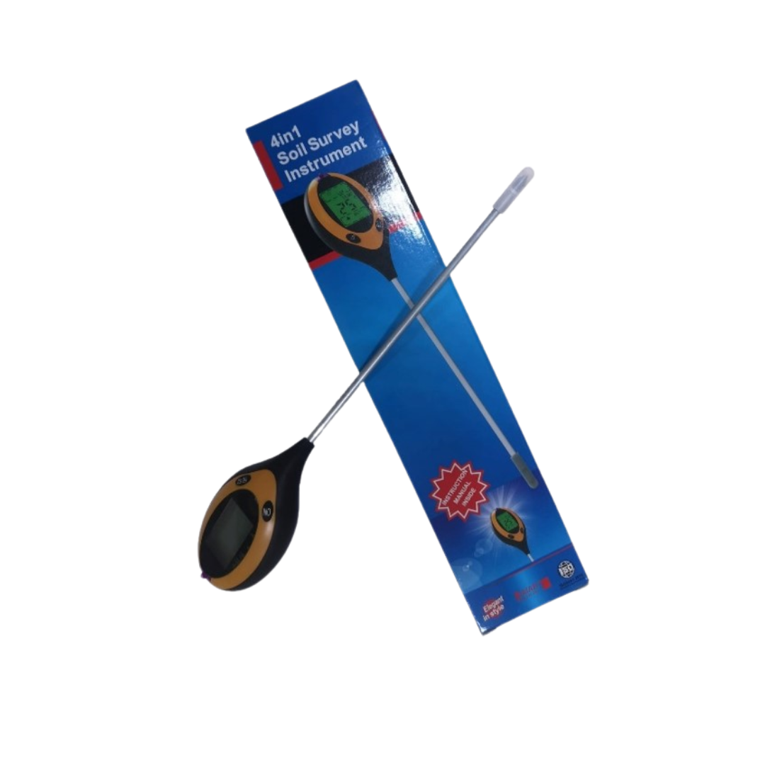 4 in 1 Soil pH Meter – Light, Moisture, pH & Temperature Detector, Digital Soil Tester for Garden, Lawn, Farm, Indoor & Outdoor Plants, Easy-to-Use Soil Sensor with LCD Display